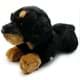 Bild von Rottweiler Kuscheltier Hund liegend schwarz-braun Plüschtier TESSA