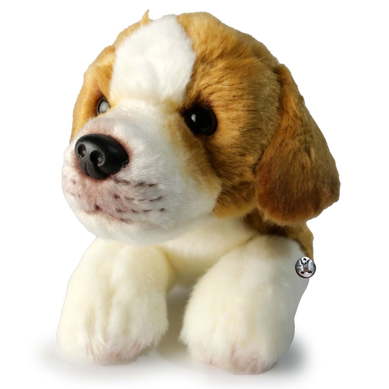 30 cm Kuscheltier Länge ca Stofftier liegender Beagle Hund Plüschtier 
