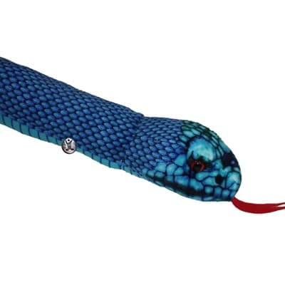 Bild von Schlange blau Kuscheltier Grubenotter Baumast Viper 150 cm Plüschschlange Plüschtier TOXICO