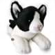Bild von Katze Kater Kuscheltier schwarz-weiß Plüschkatze liegend GIZMO