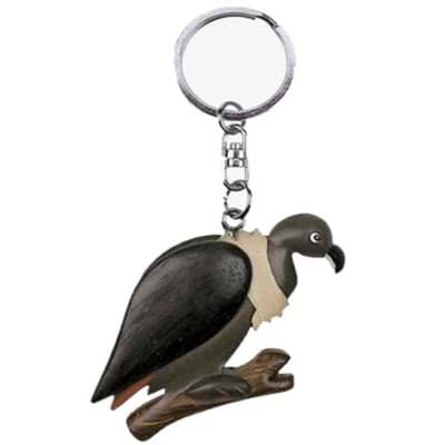Bild von Geier Vogel Schlüsselanhänger Taschenanhänger aus Holz 