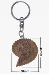 Bild von Ammonit Muschel Schlüsselanhänger Taschenanhänger aus Holz 