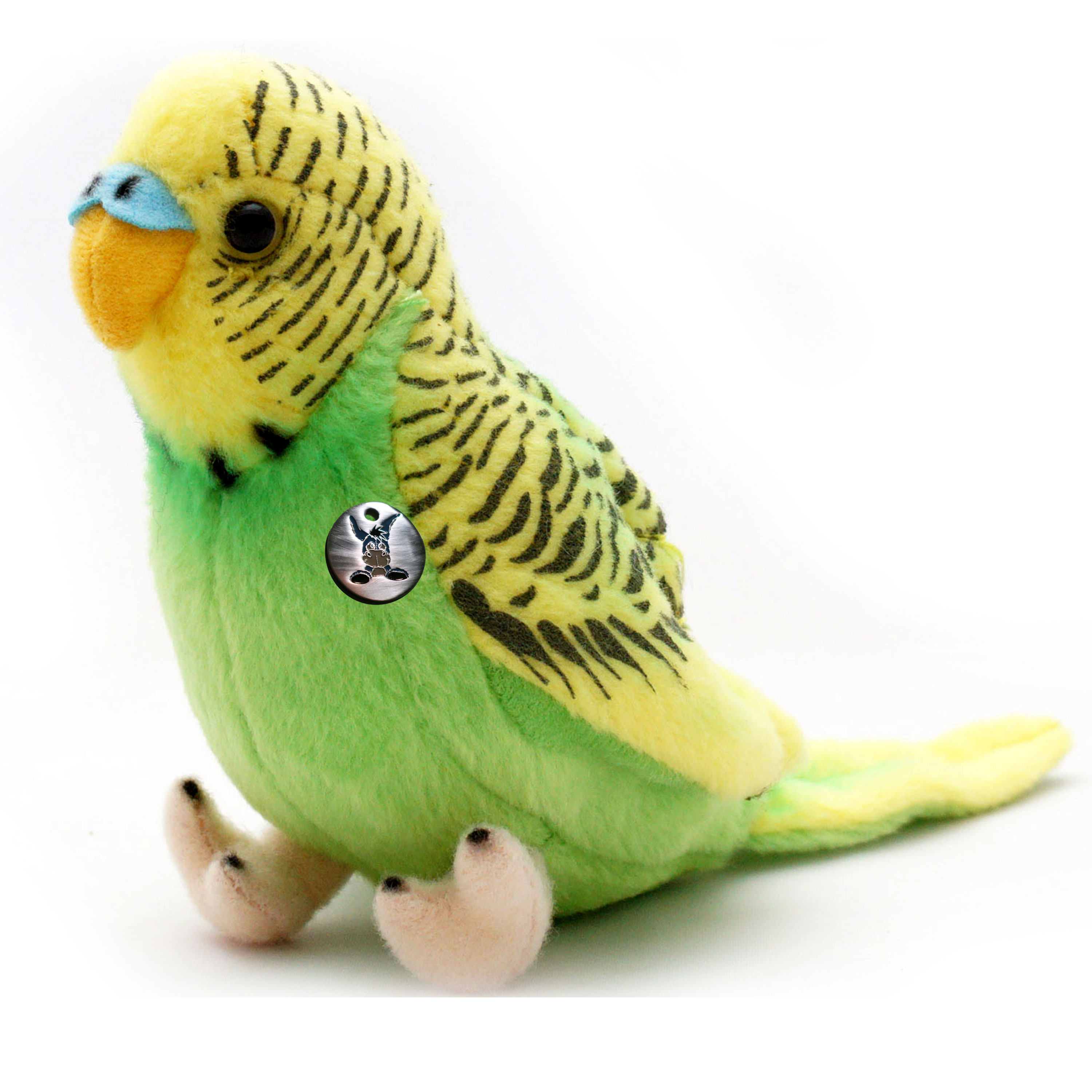 H. ca. 12cm Vogel Papagei Plüschtier Stofftier Wellensittich grün 