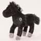Bild von Pferd Pony Kuscheltier schwarz stehend Plüschtier Pferdchen ONYX