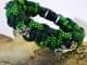 Bild von Paracord Armband LIZZARD - forest / neon grün diamond mit Metall Eidechse