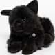 Bild von Katze Kuscheltier schwarz liegend 27 cm Plüschkatze RUSTY