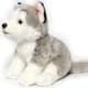 Bild von Husky Kuscheltier sitzend 26 cm grau-weiß - Plüsch Hund SMILLA