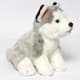 Bild von Husky Kuscheltier sitzend 26 cm grau-weiß - Plüsch Hund SMILLA