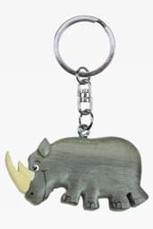 Bild von Nashorn Rhino Anhänger Schlüsselanhänger Taschenanhänger aus Holz 