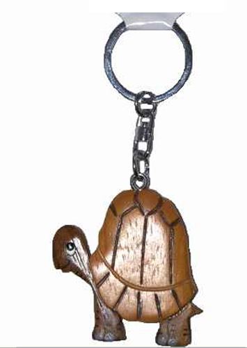 Schlüsselanhänger Taschenschmuck Schildkröte mit großem Spiegel Stein 