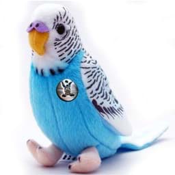 Bild von Wellensittich Kuscheltier blau weiß Plüsch Vogel Sittich 12 cm * BUBI