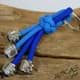 Bild von Paracord 550 Zipper Glücksanhänger 4 Pfoten Schlüsselanhänger colonial / electric blau