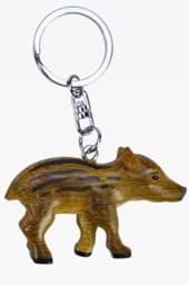 Bild von Frischling Baby Wildschwein Anhänger Schlüsselanhänger Taschenanhänger aus Holz 