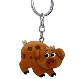 Bild von Schwein Glücksschwein Anhänger Schlüsselanhänger Taschenanhänger aus Holz 