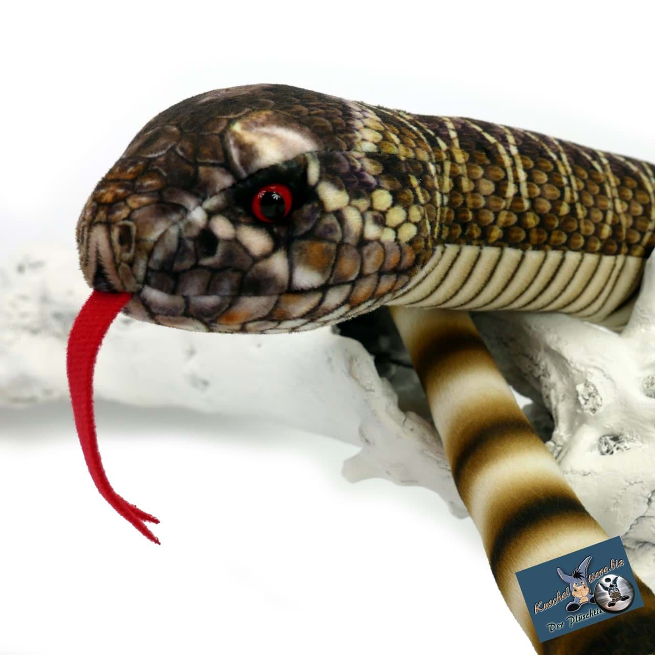Cobra Plüschschlange Schlange Kuscheltier Stofftier Plüschtier Safari Spielzeug 