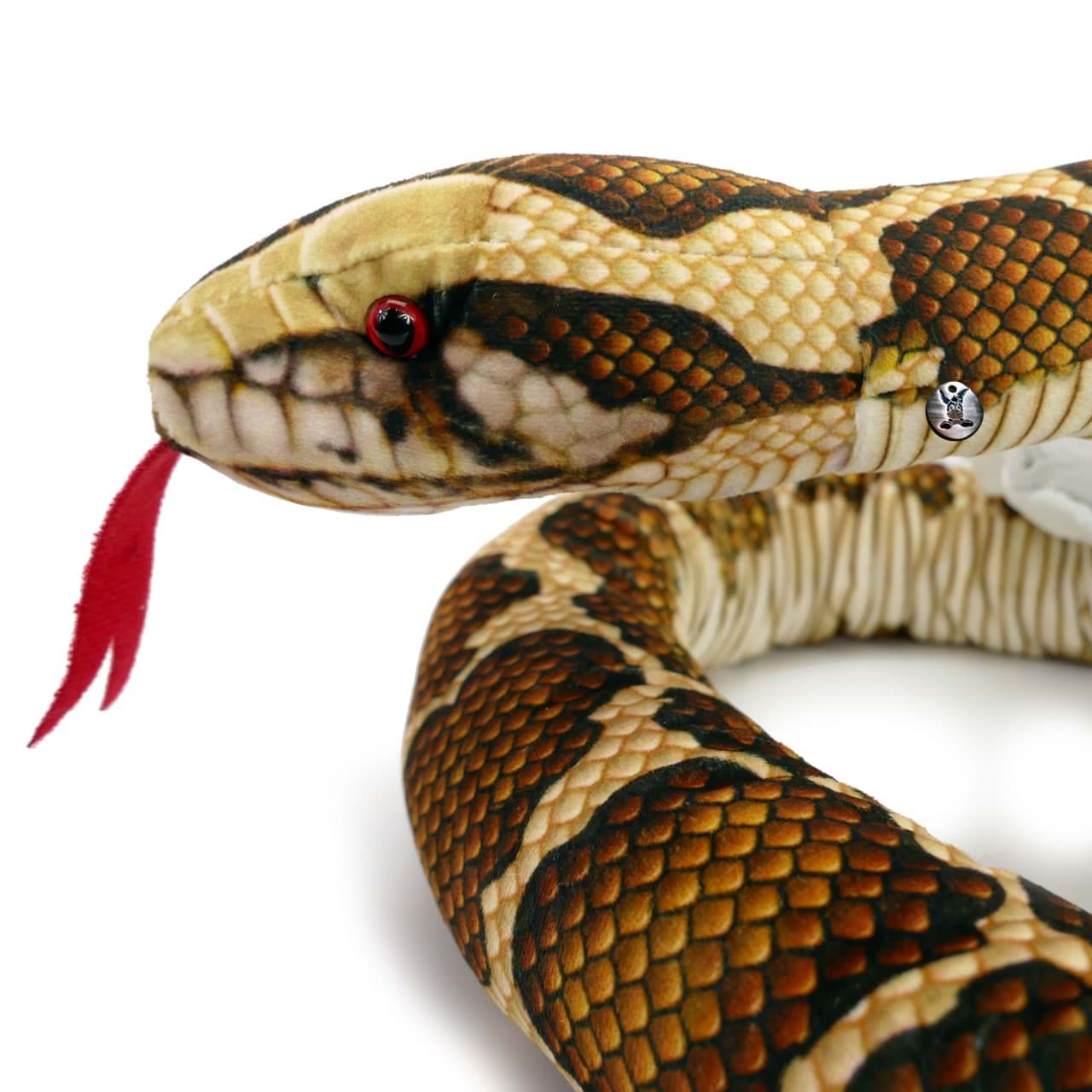 Tigerpython Kuscheltier Schlange Python 150 cm Plüschschlange Plüschtier ZÜNGLI 