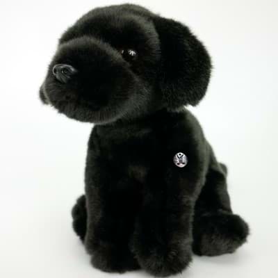 Bild von Labrador Kuscheltier Hund sitzend schwarz - Plüschtier PEPPY
