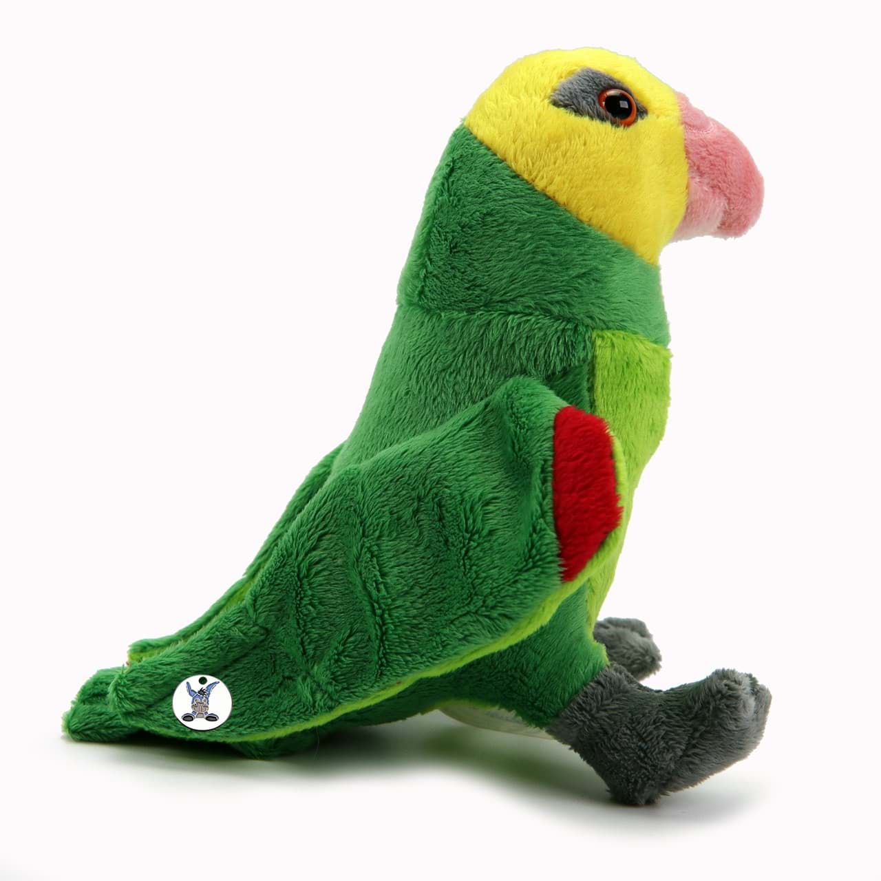 Plüschtier Kuscheltier Stoff Tier Vogel grün Amazone Papagei 18 cm 
