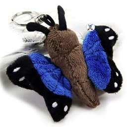 Bild von Schmetterling Schlüsselanhänger Tier Falter Kuscheltier Anhänger blau LEVIO 