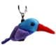 Bild von Kolibri Schlüsselanhänger Kuscheltier Vogel Plüsch Anhänger blau lila LALITA