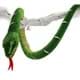 Bild von Baumpython Kuscheltier Schlange grün Plüschschlange Python Mamba 150 cm Plüschtier NEPHRIT 
