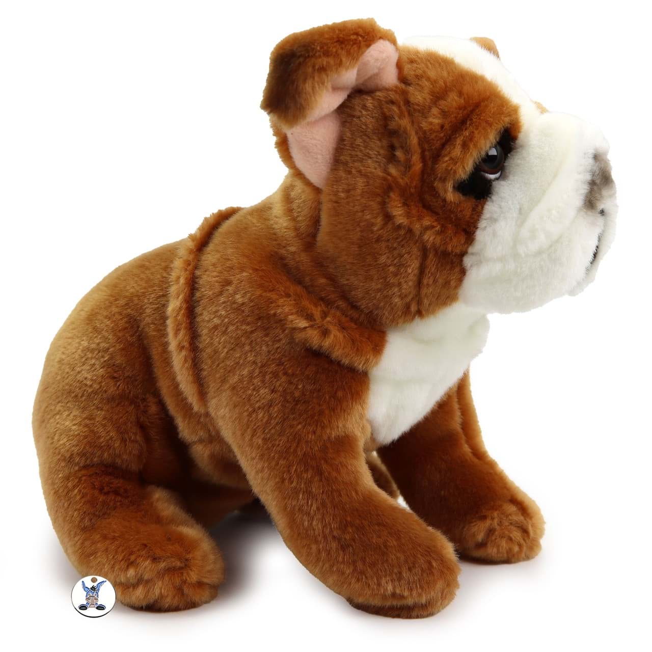 Living Nature Englische Bulldog Fluffy Plüsch Teddybär An453 Realistisch Tier 