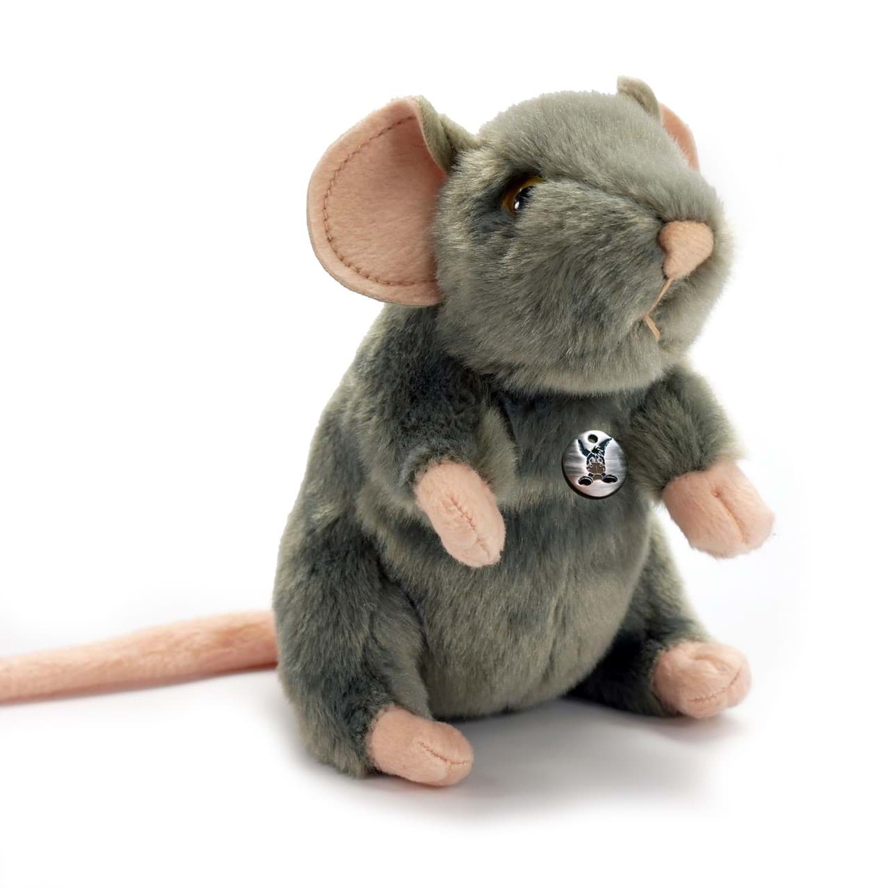 Maus VANILLA Ratte weiss 14 cm sitzend Plüschtier Plüschmaus Plüschratte 