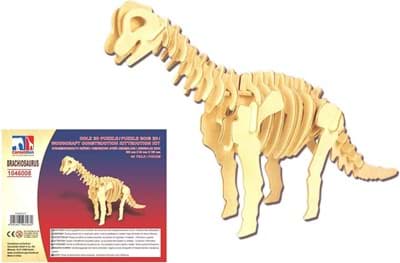 Bild von 3D Puzzle Brachiosaurus Dinosaurier Skelett aus Holz 