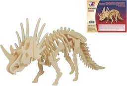 Bild von 3D Puzzle Styracosaurus Dinosaurier Skelett aus Holz 