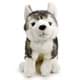 Bild von Husky Kuscheltier Hund sitzend Schlittenhund grau-weiß Plüschtier NIKITA