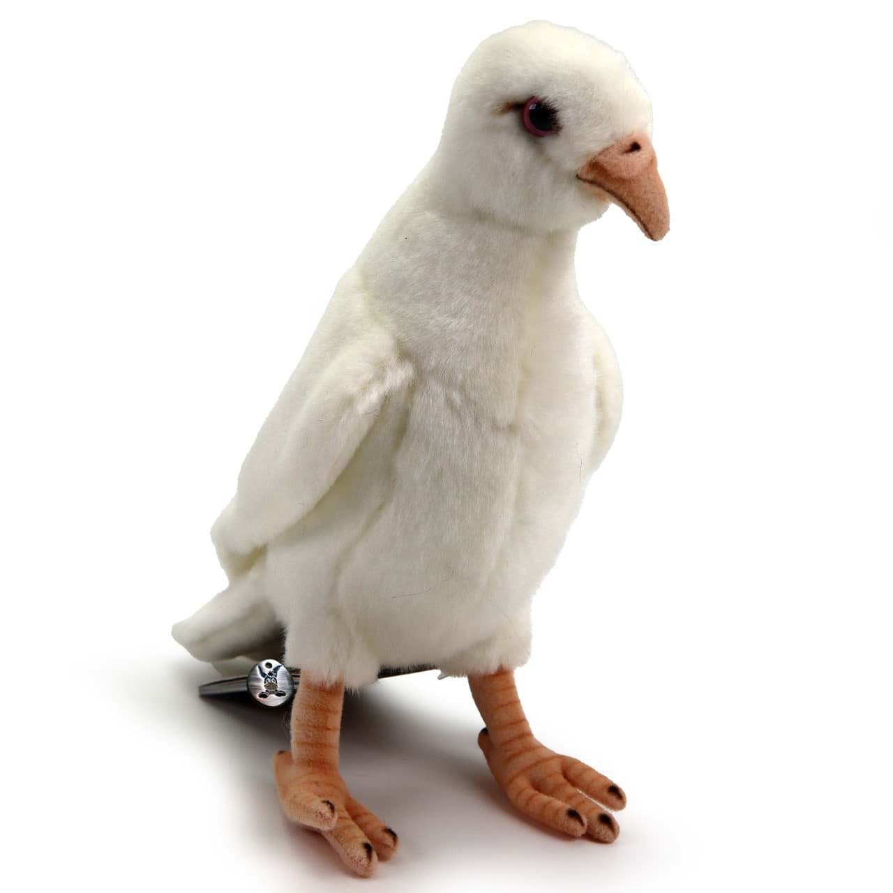 Stadttaube Vogel Kuscheltier Friedenstaube Stofftier Weiße Taube h ca. 18cm 